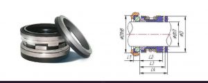 Торцевое уплотнение насоса ОНВ-170/6 T2100 sic/sic/epdm d50мм