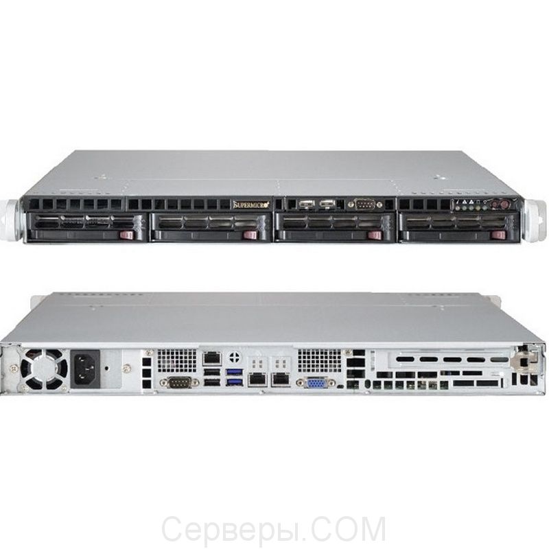 Серверная платформа Supermicro SuperServer 5018R-M 1U 1xLGA 2011v3 4x3.5", SYS-5018R-M