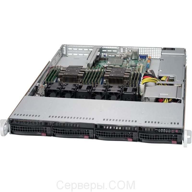 Корпус Supermicro SuperChassis 815TQC-605WB Rack 600Вт Чёрный 1U, CSE-815TQC-605WB