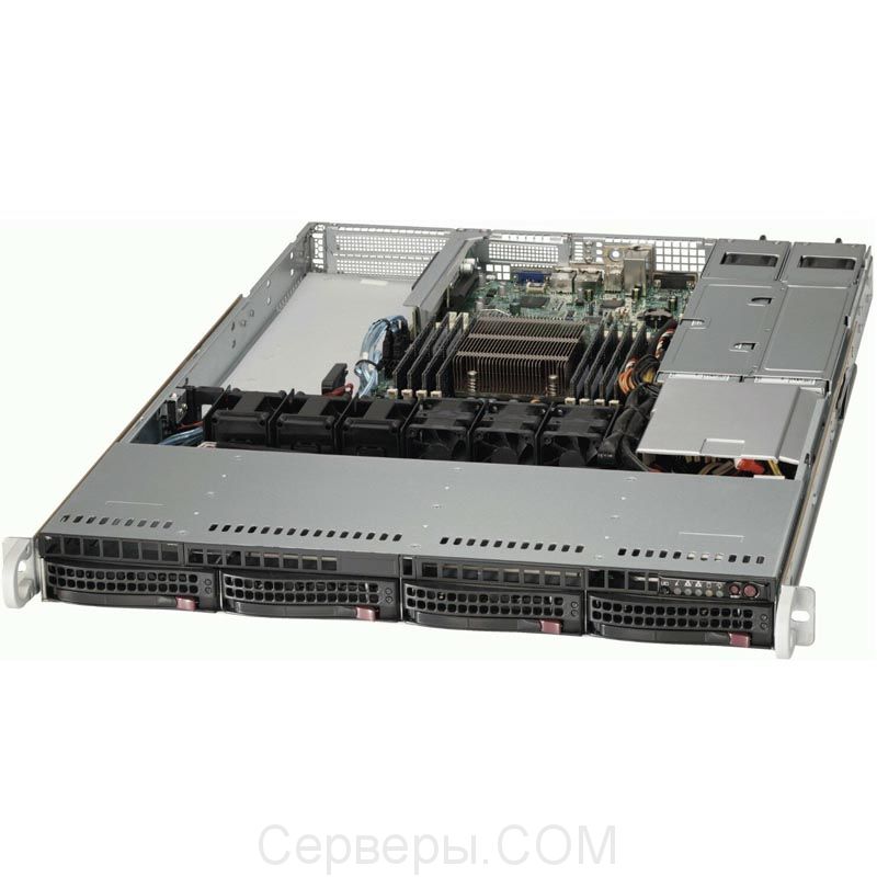 Корпус Supermicro SuperChassis 815TQ-R706WB Rack 750Вт Чёрный 1U, CSE-815TQ-R706WB