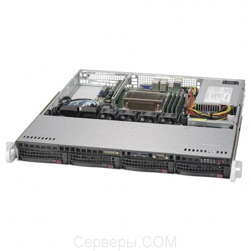 Корпус Supermicro SuperChassis 813MFTQC-505CB Rack 500Вт Чёрный 1U, CSE-813MFTQC-505CB