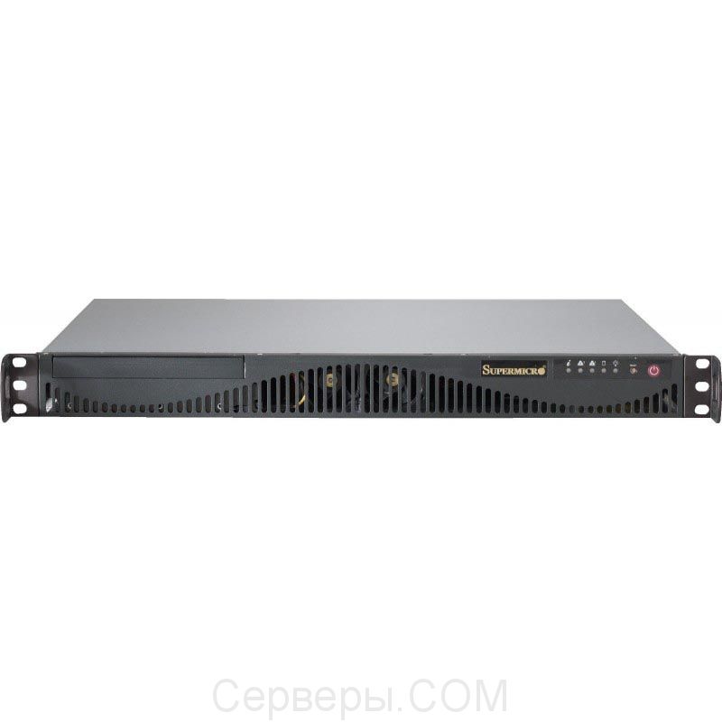 Корпус Supermicro SuperChassis 512L-200B Rack 200Вт Чёрный 1U, CSE-512L-200B