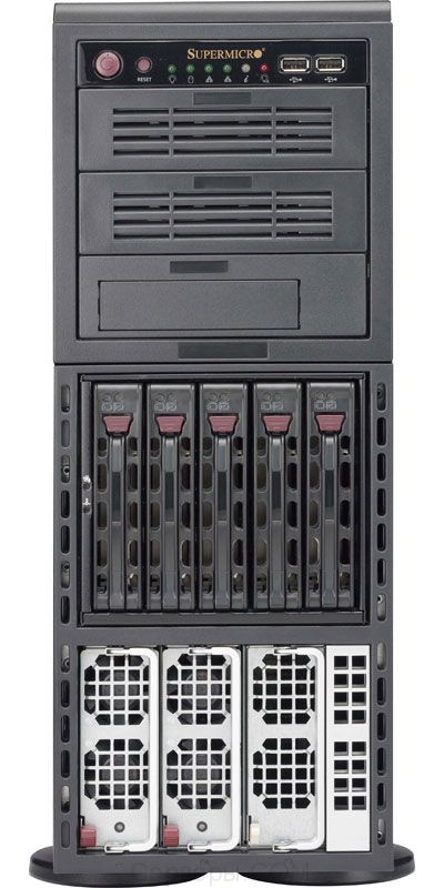 Серверная платформа Supermicro SuperServer 8047R-7RFT+ Rack/Tower 4U 4xLGA 2011 5x3.5", SYS-8047R-7R