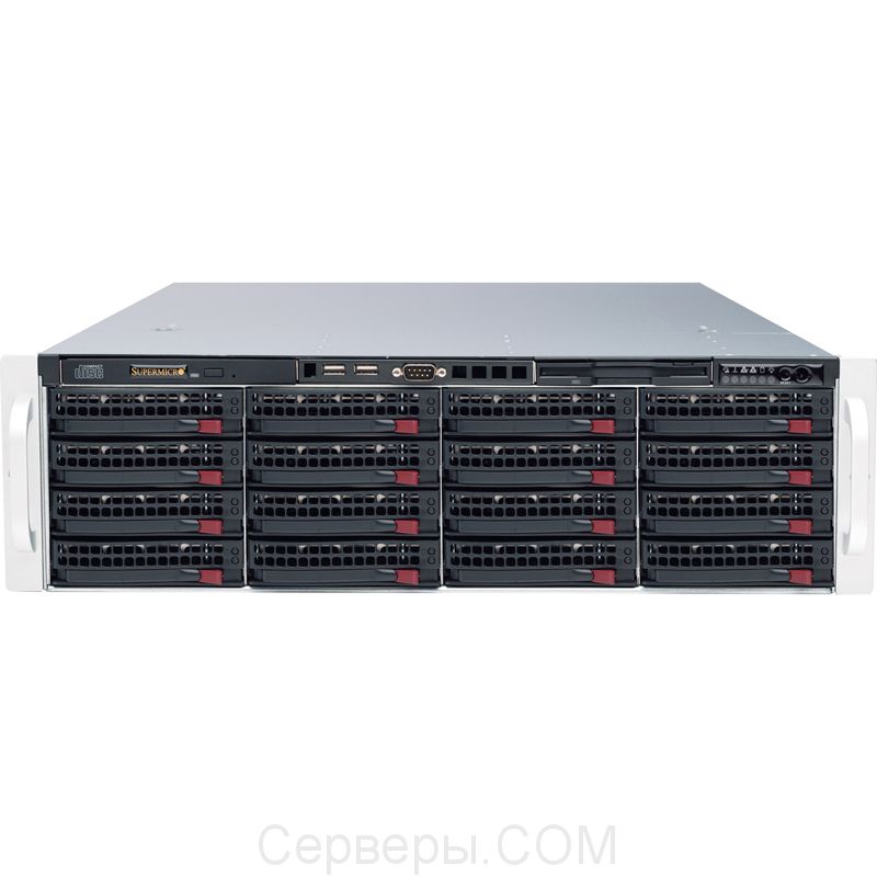 Корпус Supermicro SuperChassis 836E16-R1200B Rack 1200Вт Чёрный 3U, CSE-836E16-R1200B