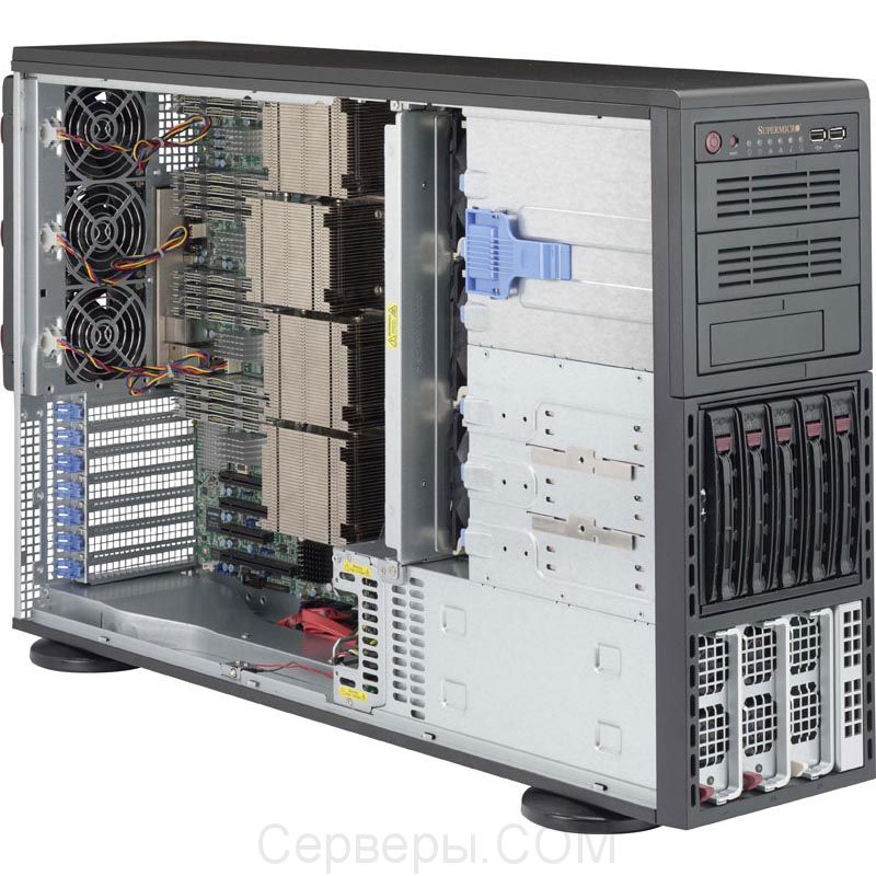 Серверная платформа Supermicro SuperServer 8048B-TR3F Tower 4U 4xLGA 2011 5x3.5", SYS-8048B-TR3F