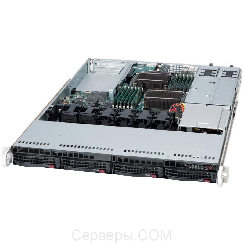 Корпус Supermicro SuperChassis 815TQ-R700UB Rack 750Вт Чёрный 1U, CSE-815TQ-R700UB