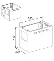 Keuco Edition 300 30562 тумба под раковину 52,5x32 схема 3