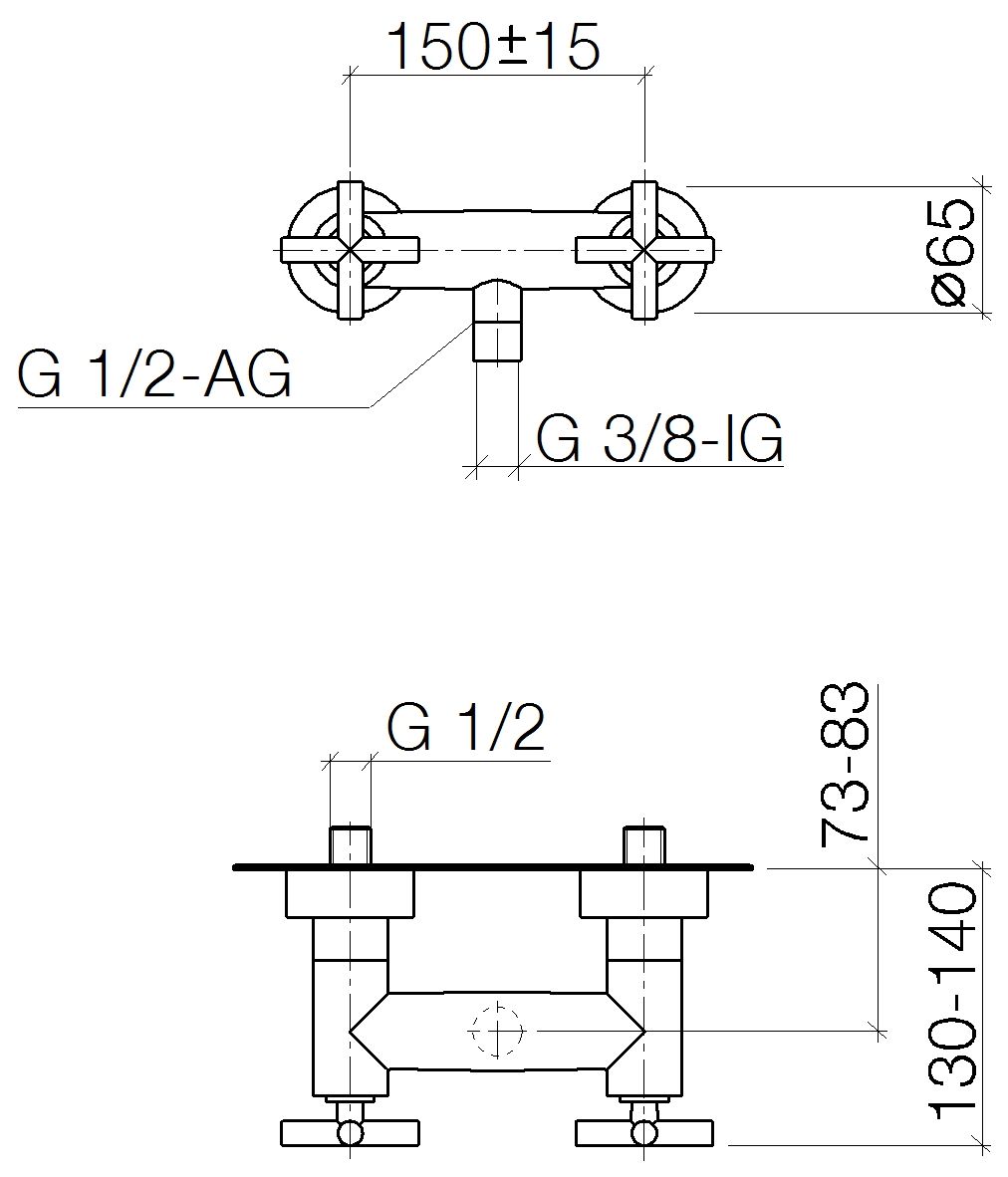 Dornbracht Tara. смеситель для душа 26100892 схема 1