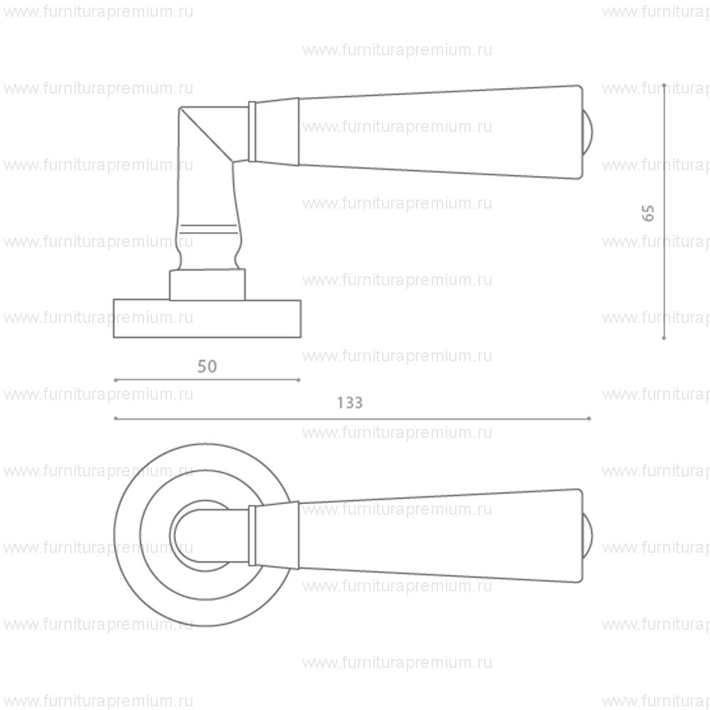 Ручка Glass Design Elka Liscia Black