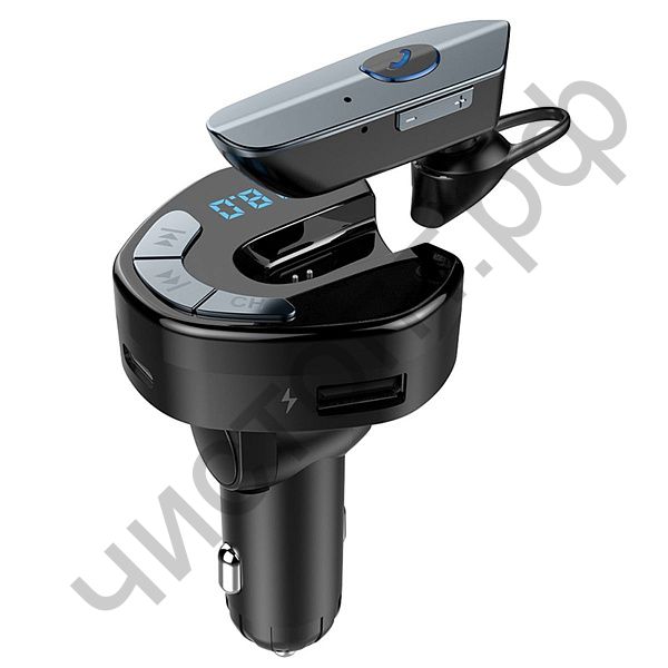 FM модулятор MP3 V8 (Bluetooth) USB для зарядки 2100mA + Bluetooth гарнитура в комплект