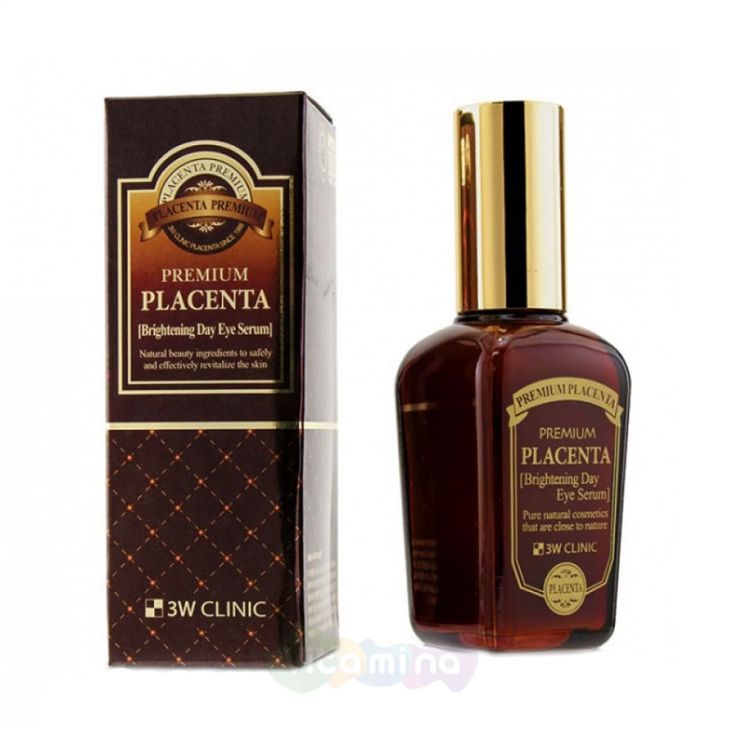 3W CLINIC Увлажняющая сыворотка для области вокруг глаз Premium Placenta Brightening Day Eye Serum, 50 мл