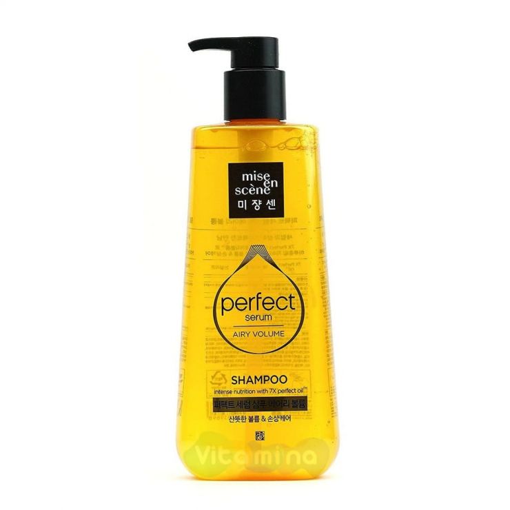 Mise En Scene Шампунь для объема поврежденных волос Perfect Serum Shampoo Airy Volume, 680 мл