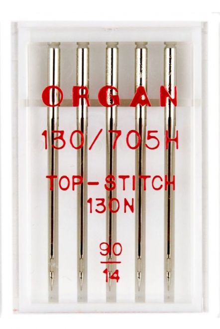 Иглы ORGAN Top Stitch №90 (5шт.)