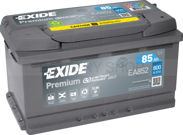 Exide Premium 85 Ah 800 A EA852 НИЗКИЙ