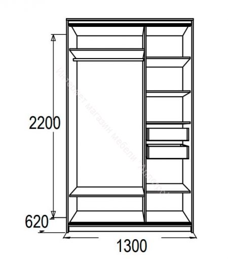 Шкаф купе "Мираж 13" (620)