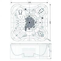 Гидромассажный бассейн IQUE Eden 2310-EP (WiFi) (229х229х96)