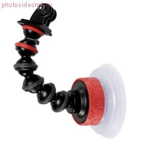 Держатель на присоске Suction Cup & GorillaPod Arm (черный/красный)