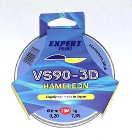 Леска хамелеон Expert Profi голубая VS90-3D 0,20 мм 30 М