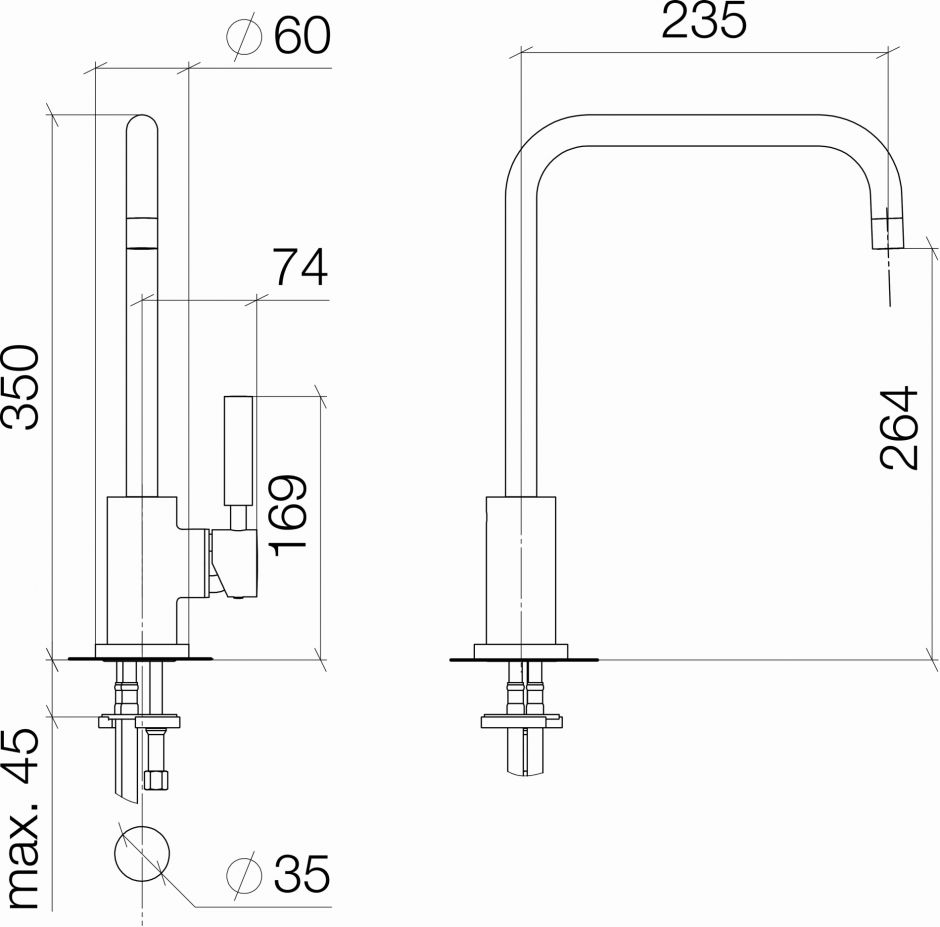 Dornbracht Meta.02 смеситель для кухни 33810625 ФОТО