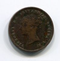 1/2 фартинга 1844 года Великобритания