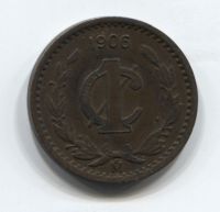 1 сентаво 1906 года Мексика XF
