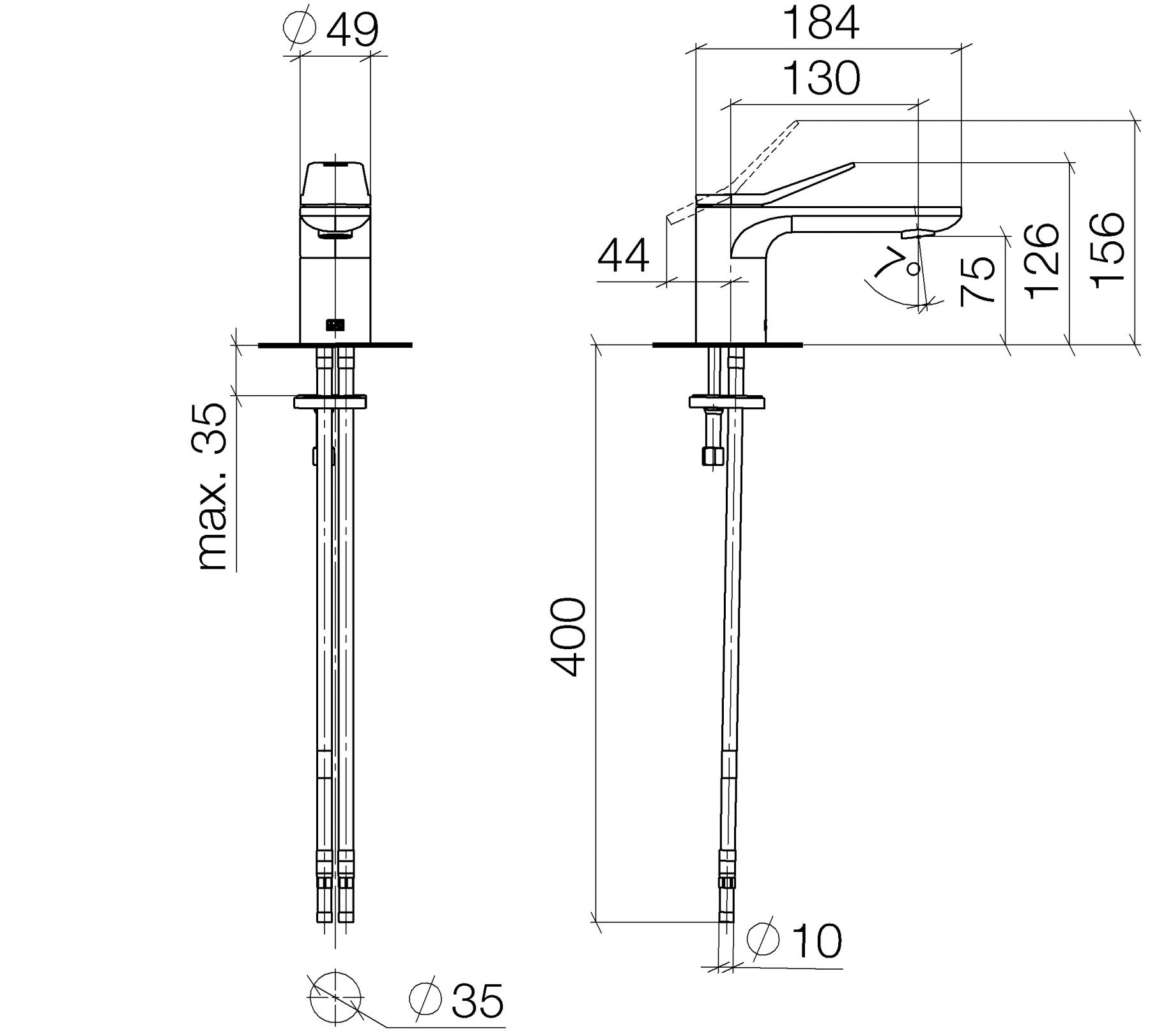 Dornbracht Lisse смеситель для раковины 33521845 схема 1