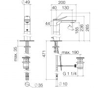 Dornbracht Lisse смеситель для раковины 33506845 схема 1