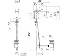 Dornbracht Lisse смеситель для раковины 33500845 схема 1