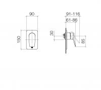 Dornbracht Lisse смеситель для душа 36020845 схема 1