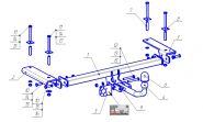 Фаркоп (тсу) Bosal Oris, крюк на болтах, тяга 1.2т