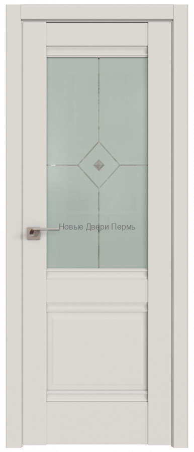 2U ДАРКВАЙТ УЗОР МАТОВОЕ С ПРОЗРАЧНЫМ ФЬЮЗИНГОМ - PROFIL DOORS межкомнатные двери