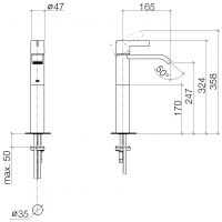 Dornbracht IMO смеситель для раковины 33537670 схема 1