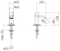 Dornbracht IMO смеситель для раковины 33527670 схема 1