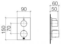 Dornbracht Symetrics смеситель для душа 36425670 схема 2