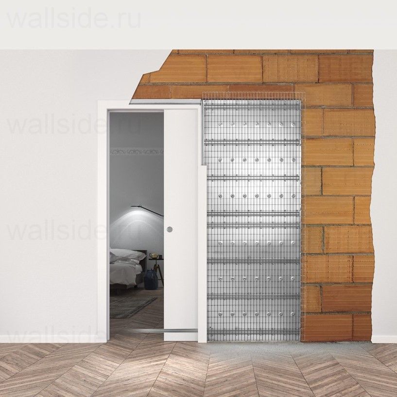 Пенал Eclisse Unico Single для дверей 2100 мм, 108 мм под штукатурку