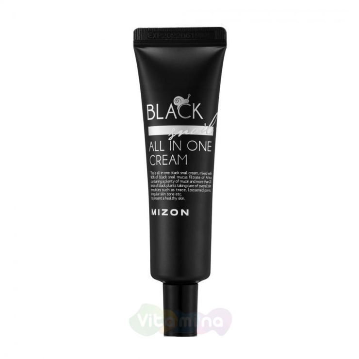Mizon Крем для лица с 90% экстрактом чёрной улитки Black Snail All In One Cream, 35 мл