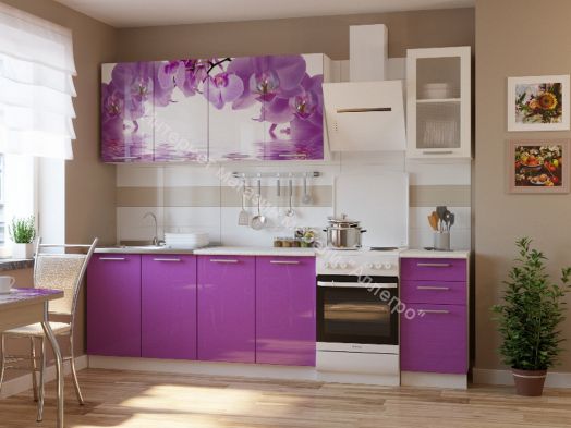 Кухонный гарнитур Риал 2К-100-сиреневый 2000