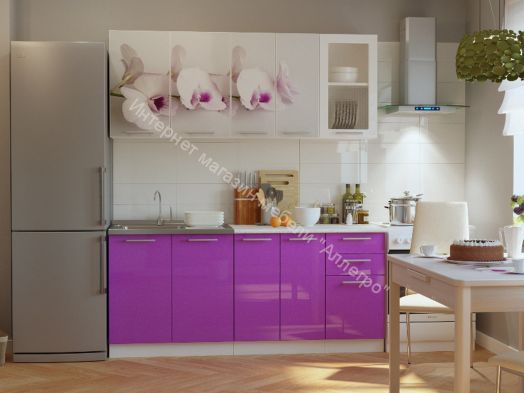 Кухонный гарнитур Риал К 52-сиреневый 1800