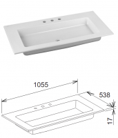 Встраиваемая раковина Keuco Royal 60 32150 схема 3