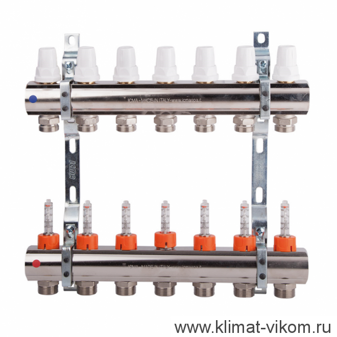 Коллектор с расходомерами ICMA  1"/3/4" (6)