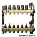 Коллектор TIM гр. с расх. 8 х. нерж.квадрат