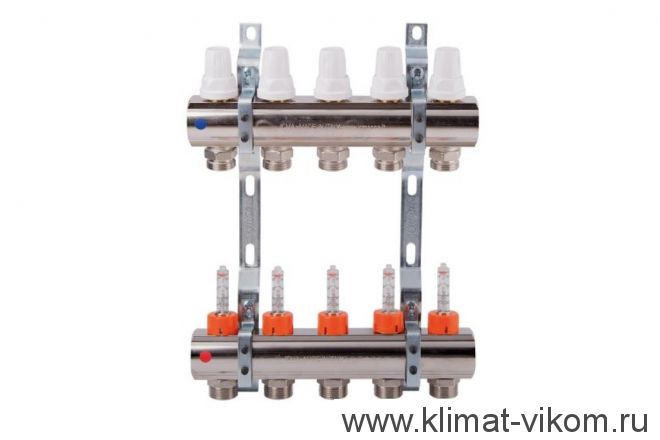 Коллектор в сборе с расходомерами ICMA  1"/3/4" (5)