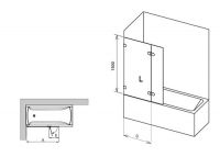 Ravak BVS2 шторка для ванны схема 1