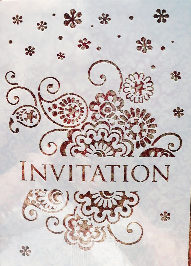 Трафарет для творчества, Invitation, 29*21 см