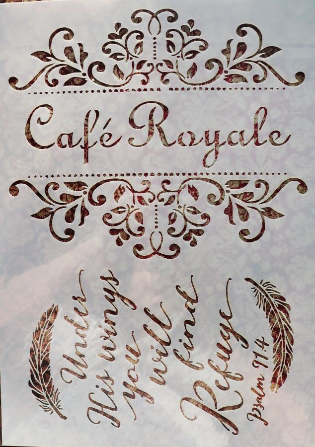 Трафарет для творчества, Cafe royale, 29*21 см