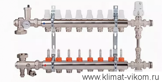 Коллектор с расходомерами и смесительным узлом ICMA  1"/3/4" (7)