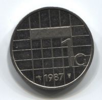 1 гульден 1987 года Нидерланды