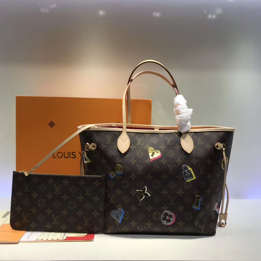 LV Neverfull Love Lock