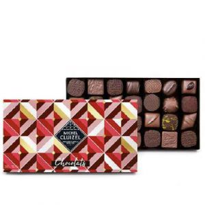 Конфеты шоколадные Сундучок красный из чёрного и молочного шоколада Michel Cluizel - 305 г (Франция)
