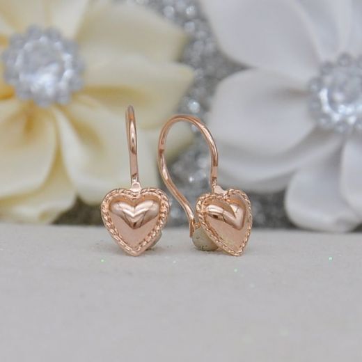 Серьги Сердечки золочение бижутерия. Арт. С1381